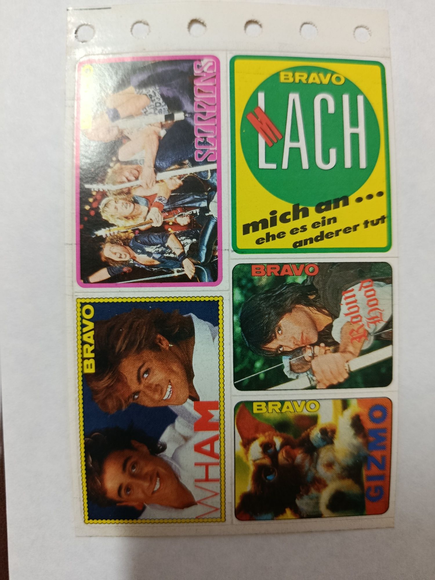 AUTOCOLANTES Musicais - Anos 80 (lote)
