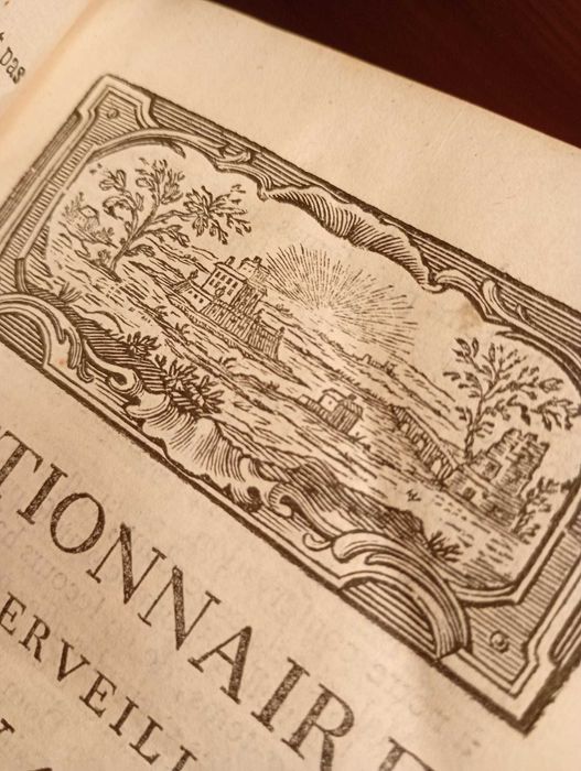 Starodruk 1770 Słownik Cudów Przyrody - T1 - Nauka - Medycyna - Optyka