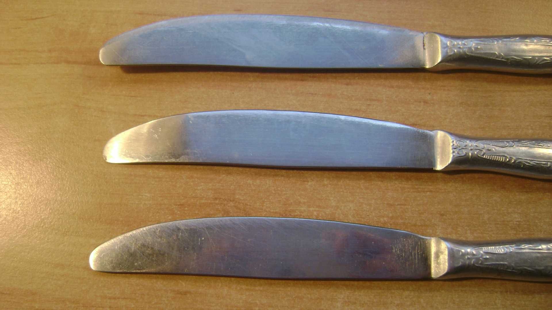 Starocie z PRL Stare sztućce radzieckie Nierż = 3 Noże TANIO