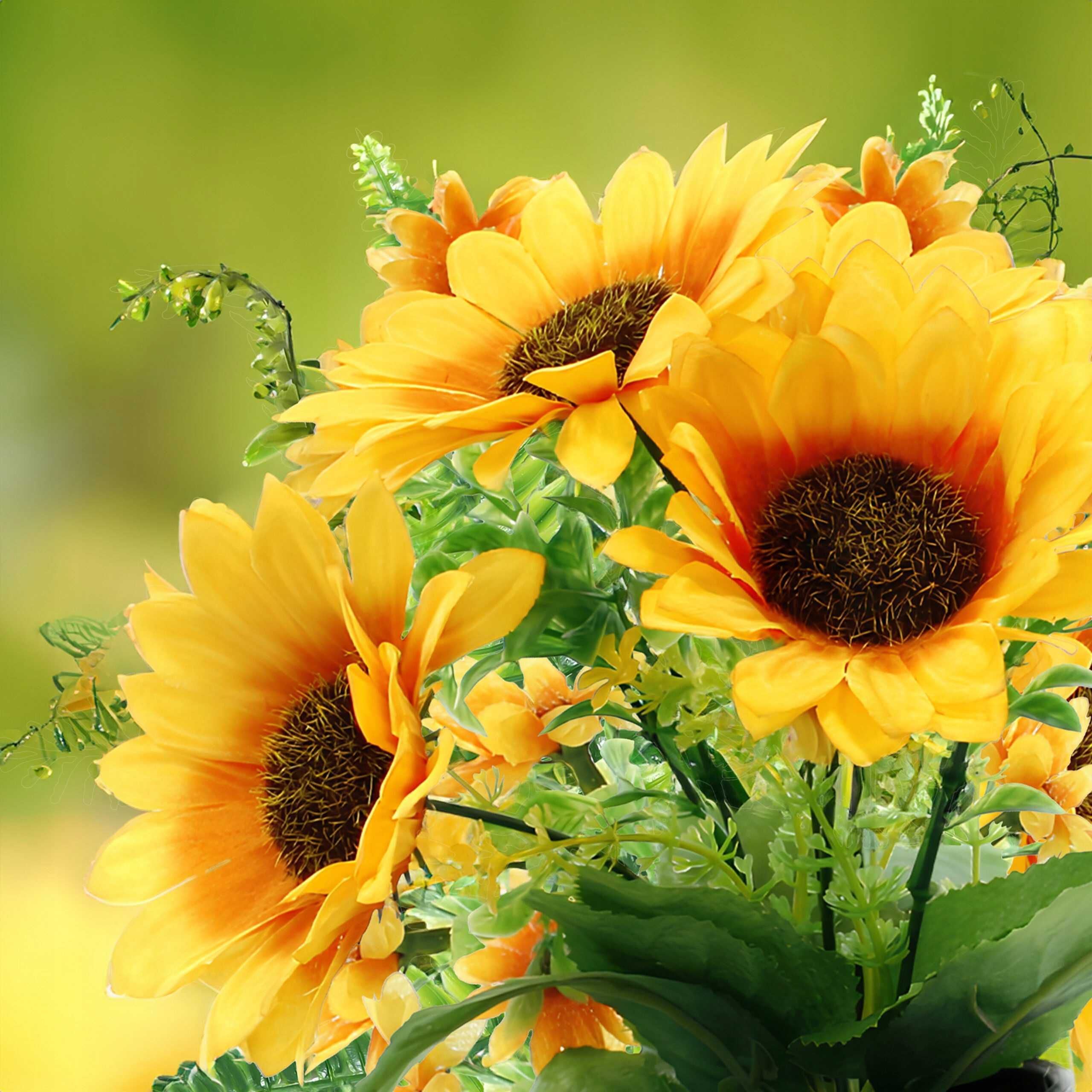 Kwiaty sztuczne w doniczce słoneczniki PIĘKNE OZDOBA