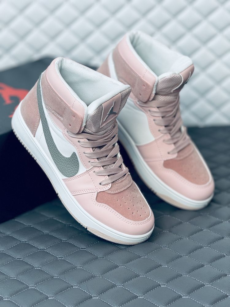 Кроссовки женские Nike Air Retro Jordan 1 pink кросовки Найк Джордан 1