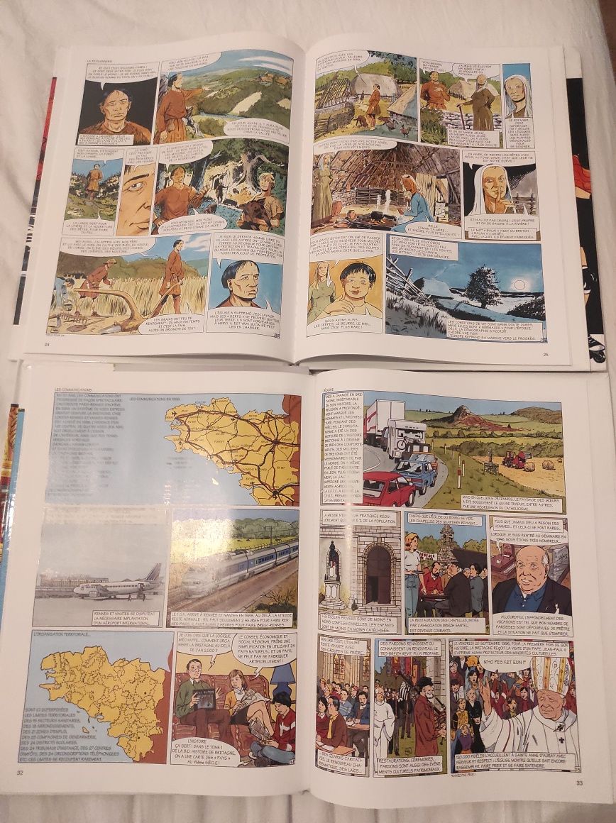 4 komiksy Historia Brytanii po francusku. R. Secher i R. Le .Honzec