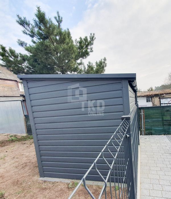 Domek Ogrodowy - Schowek 2,5X2 - Brama Antracyt Spad W Tył  Tkd203