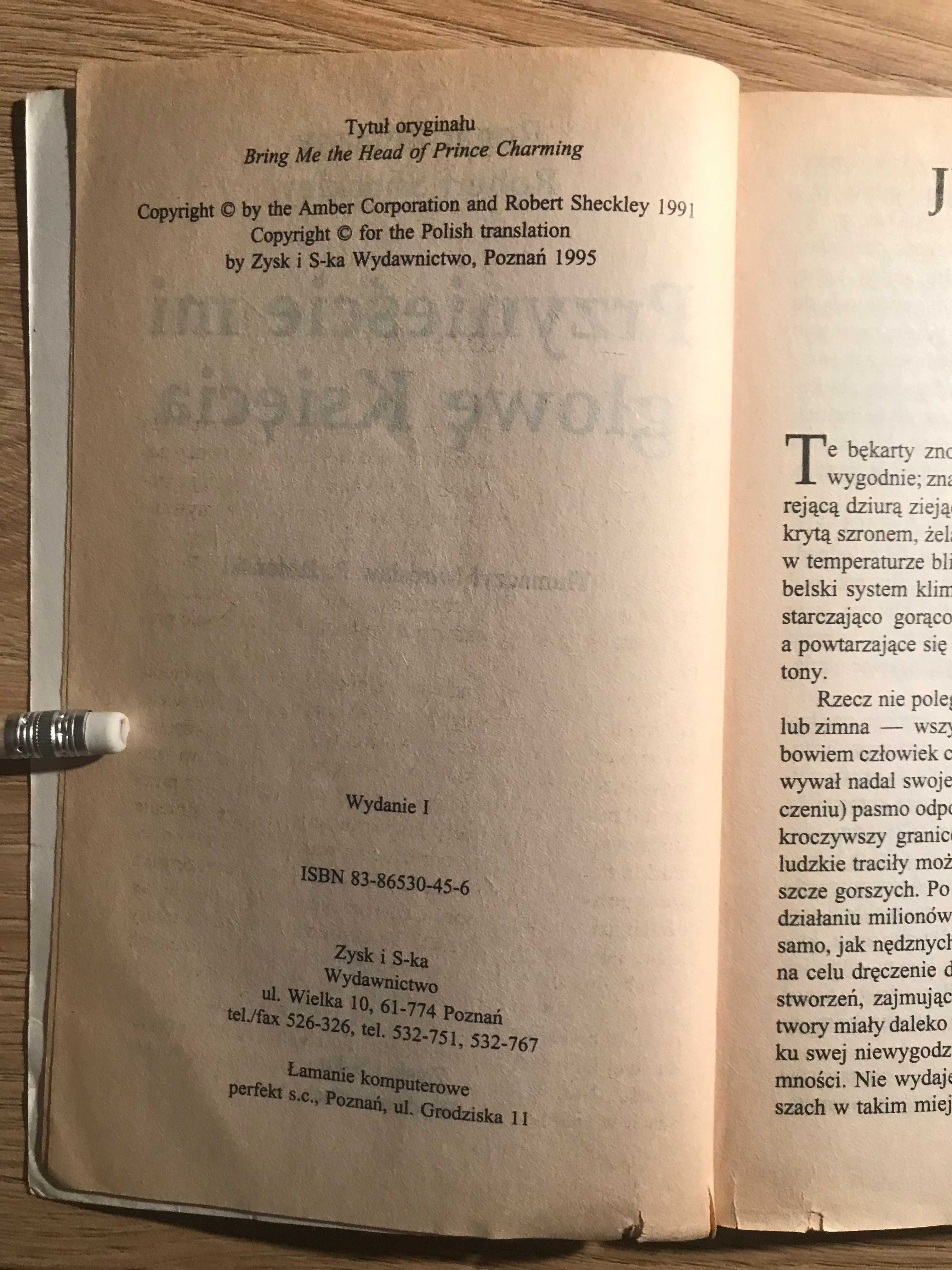Przynieście mi głowę księcia Roger Zelazny Robert Sheckley