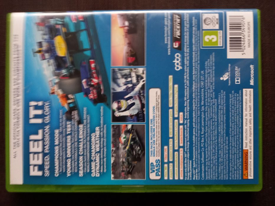 Gra F1 2012 na xbox 360 Formuła 1