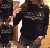 Bluzy damskie bez kaptura z logo Gucci kolory