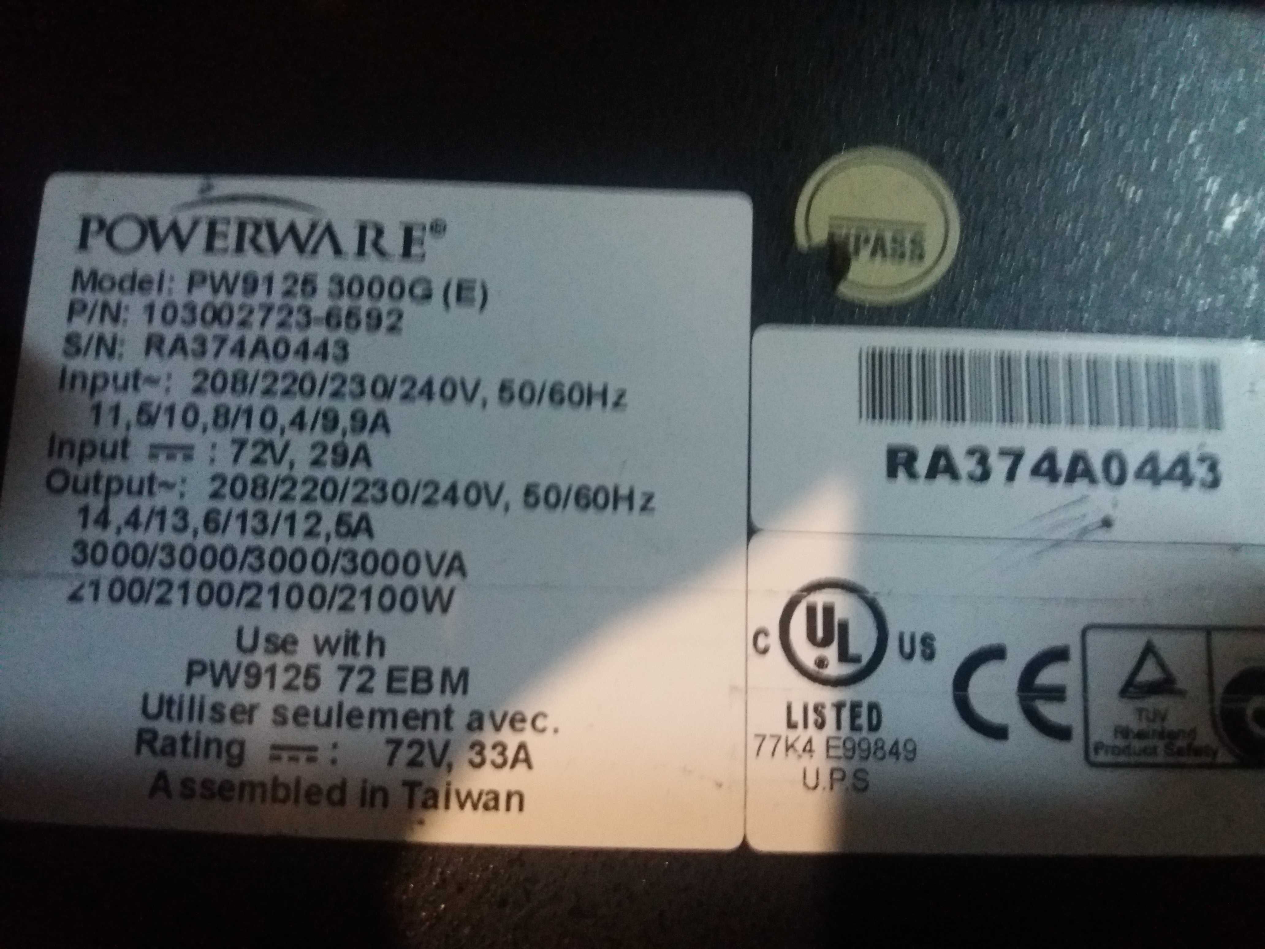 UPS Powerware 9125 3000G