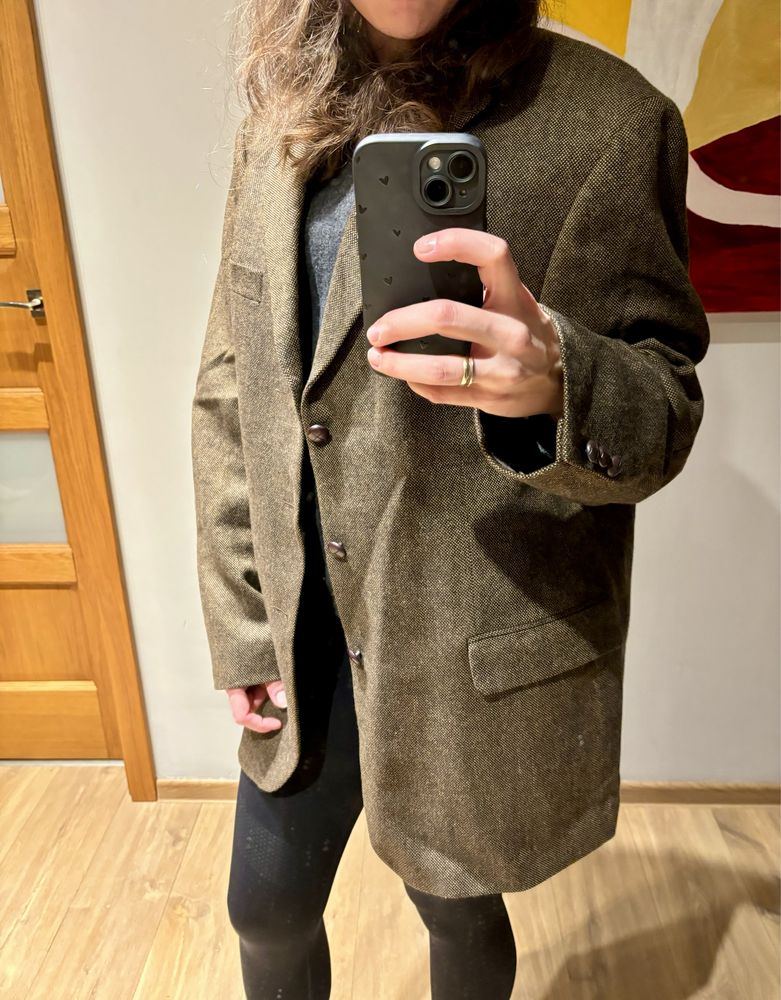Marynarka welniana damska oversize