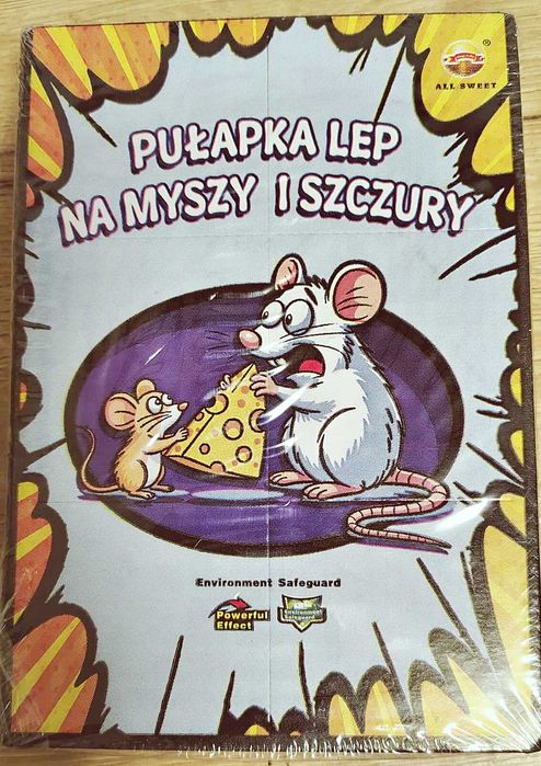 Silny i skuteczny lep pułapka na myszy -  5szt