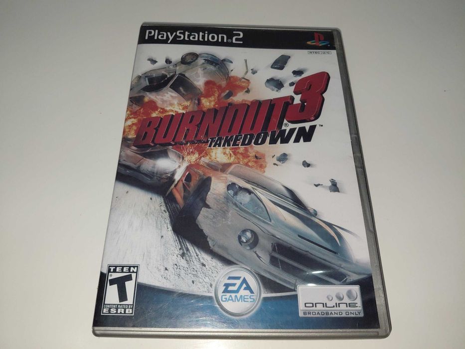 ps2 BURNOUT 3 TAKEDOWN wyścigi w efektownymi kraksami czytaj opis