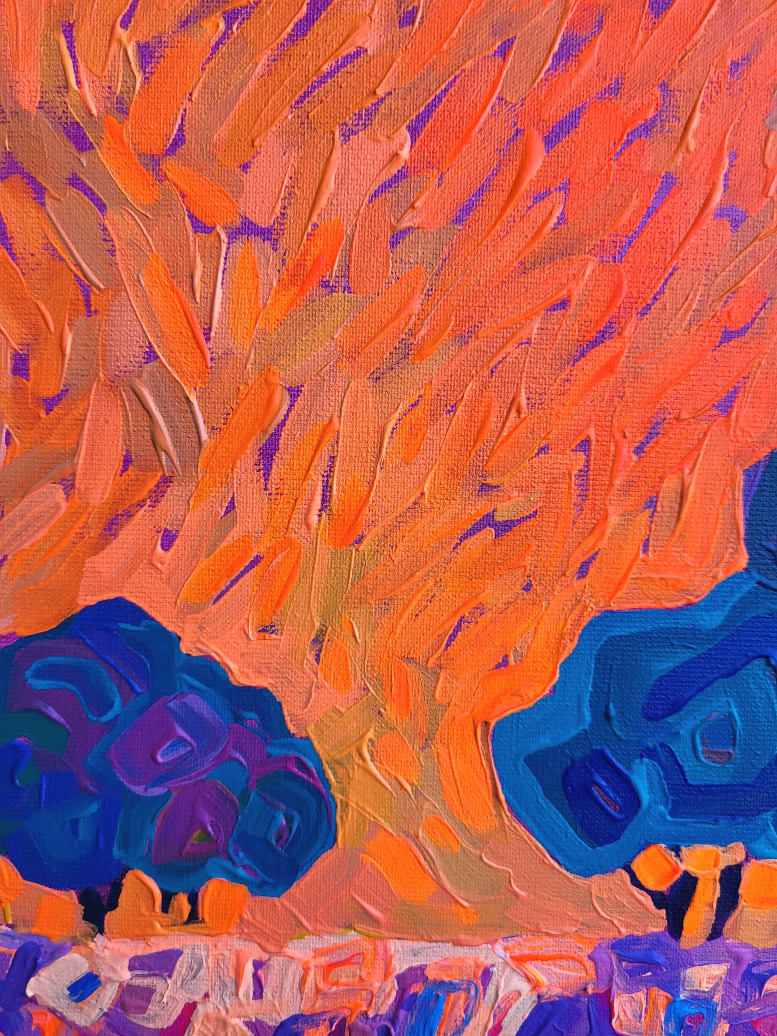 Oryginalny obraz akrylowy motyle na płótnie 50x70 cm abstrakcja natury