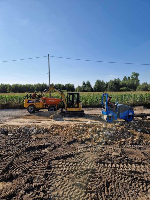 wynajem wynajmę wypożyczę minikoparka koparka wozidło zagęszczarka