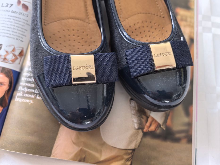 Baleriny Damskie Skórzane Lasocki r.36