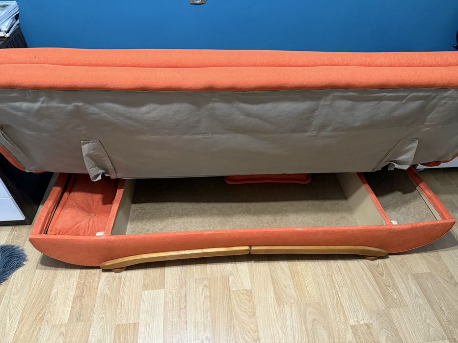 Rozkładana sofa 120x200 z pojemnikiem