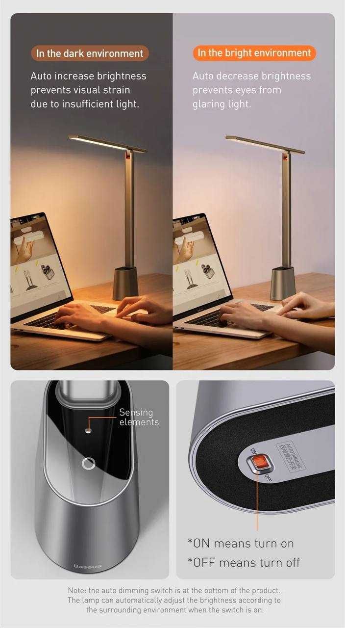 Акумуляторна настільна лампа Baseus LED Desk Lamp | led-лампа