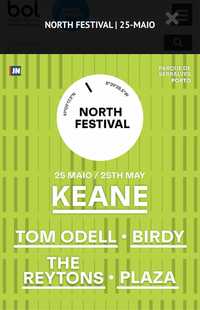 North festival bilhete diário 25 maio
