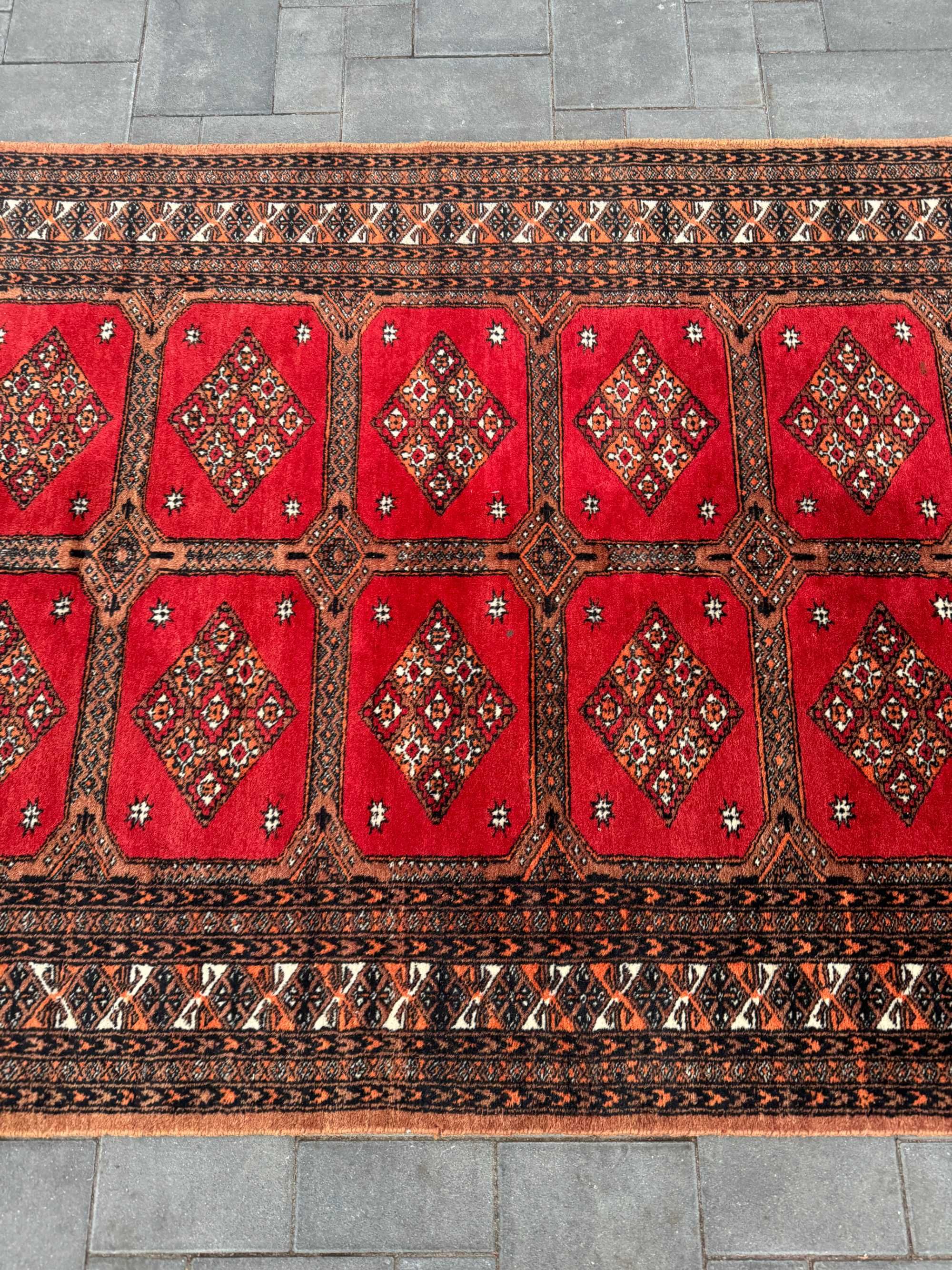 Pakistańska Buchara Ręcznie Tkana Wełniana Dywan 192x124