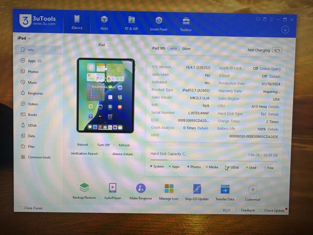 IPad 10.2 9th 2021 Silver 64Gb WiFi