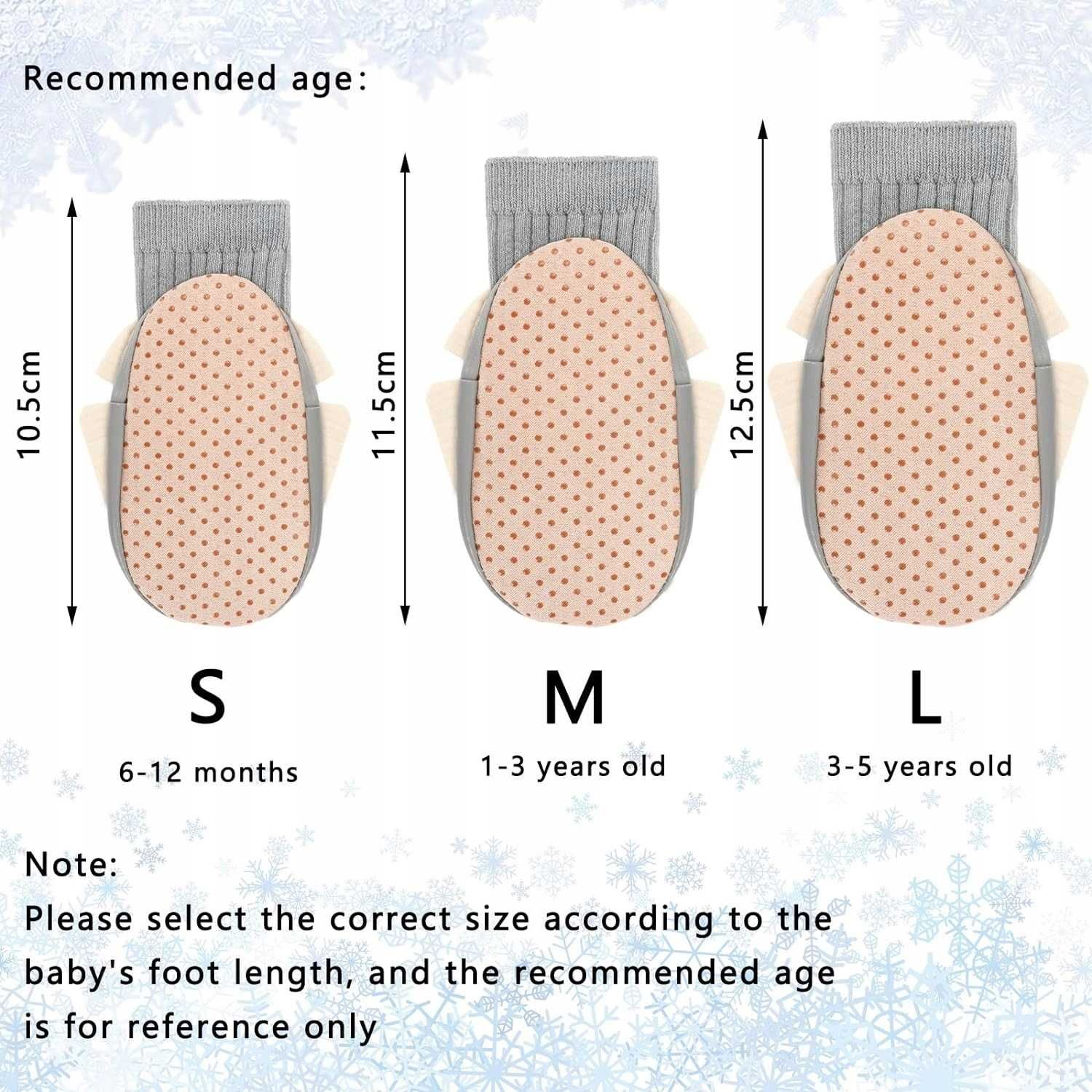 Zestaw 3 Par Uroczych Antypoślizgowych Skarpetek Rozm.M 1-3 Lata