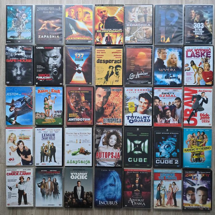 Filmy na DVD (10 zł/szt.), stan BDB, dużo hitów, polskie wydania