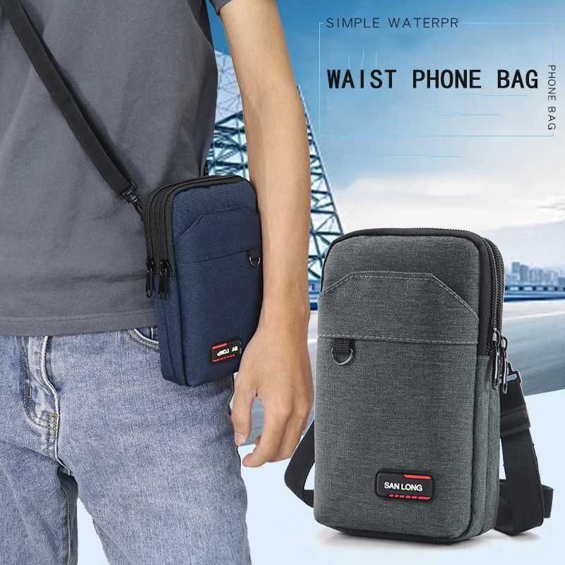 Praktyczna i modna listonoszka torebka na ramię telefon damska męska