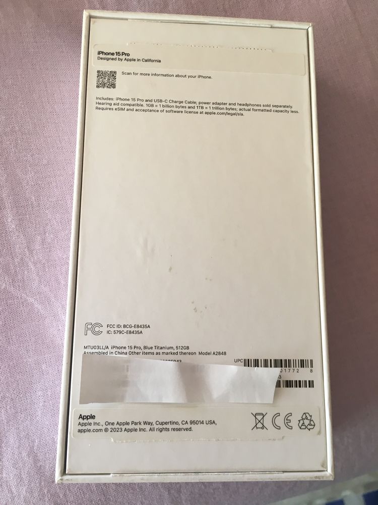 Iphone 15 Pro - Caixa Nova / Completa + Capas Apple