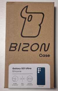 Etui Bizon Case Silicone do Galaxy S21 Ultra, ciemnozielone #2