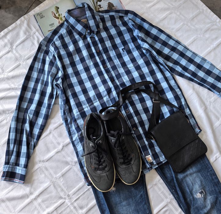 Koszula Męska W Kratę Pierre Cardin r. M