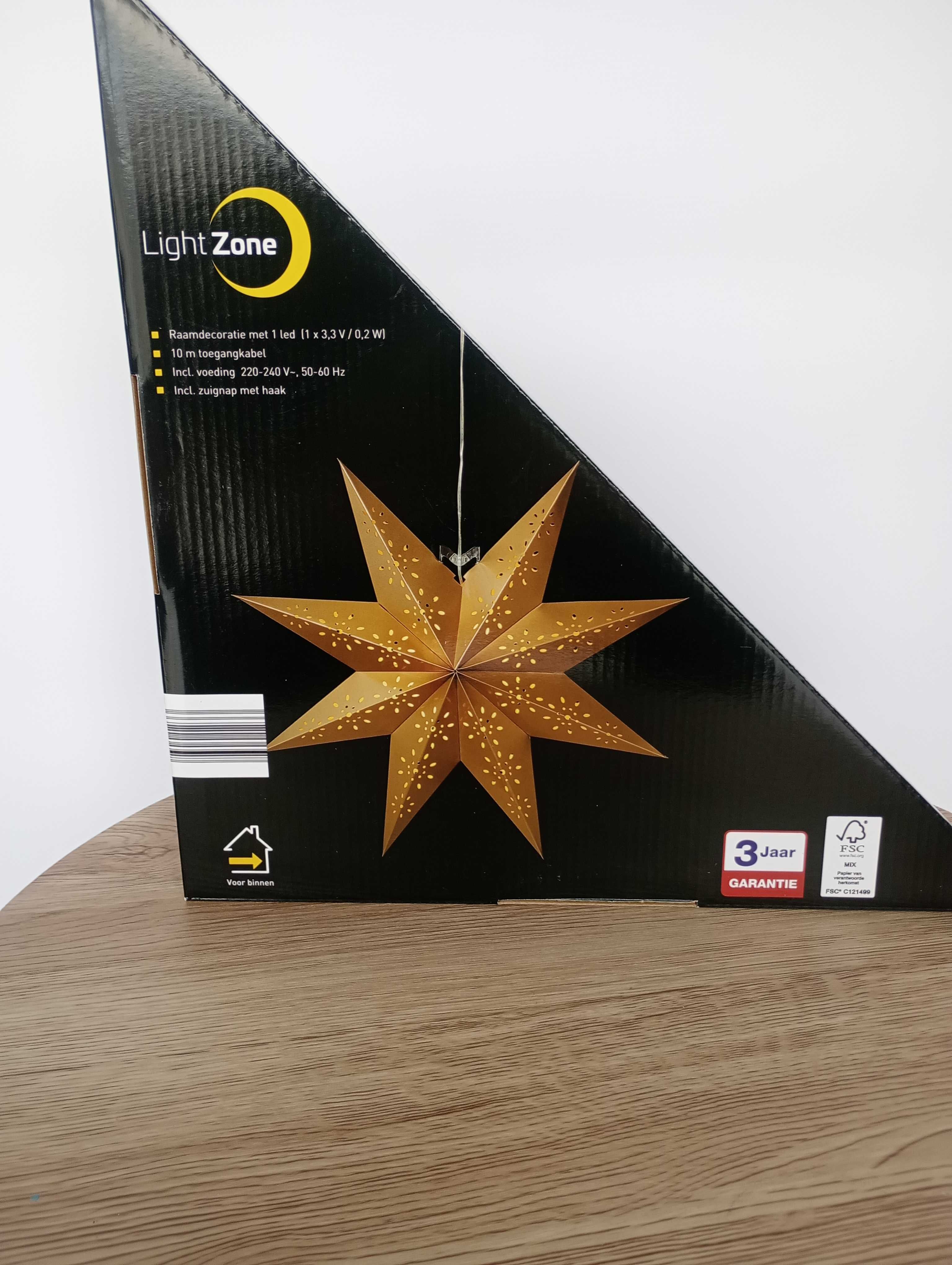 Gwiazda 3d papierowa składana led