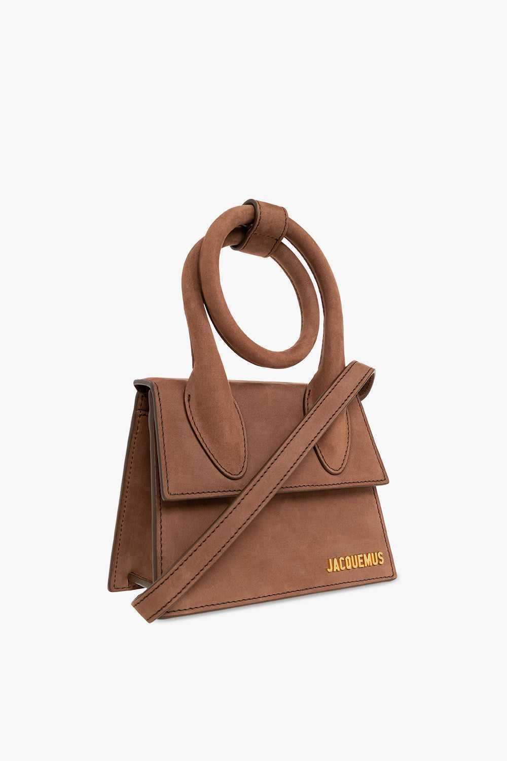 Сумка Jacquemus Le Chiquito Noeud Suede Brown