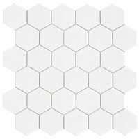 PŁYTKA OZDOBNA MOZAIKA ceramiczna dekoracyjna hexagon biała