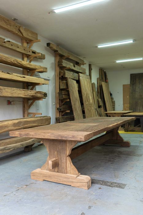 Dębowy stół, lity dąb, rustykalny 400x120 cm