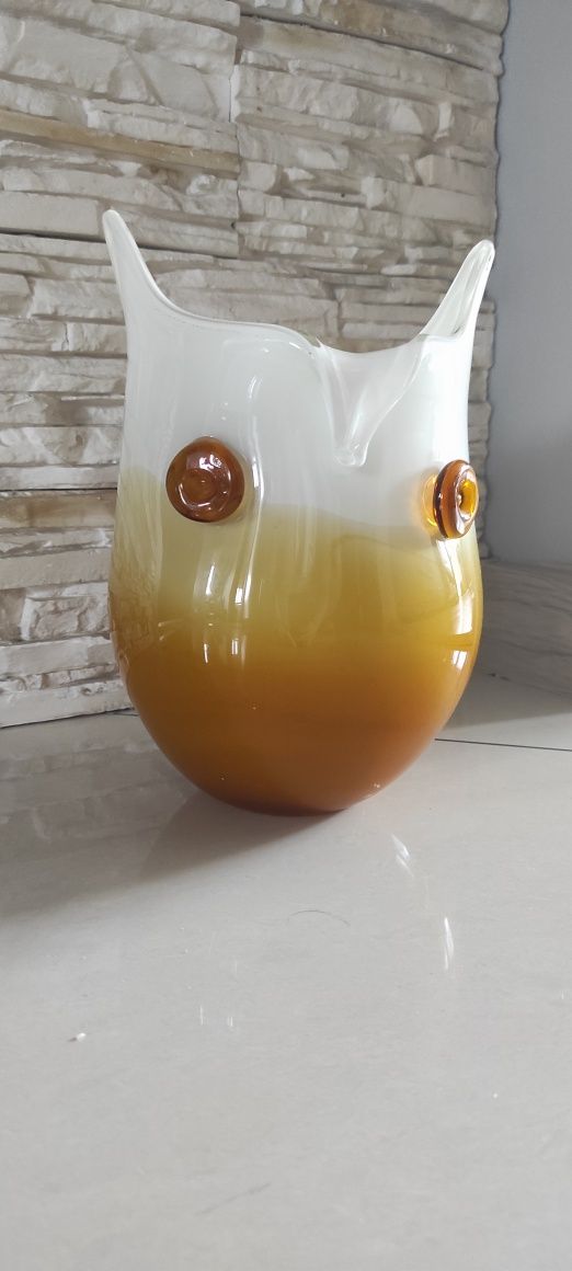 Wazon szklany sowa