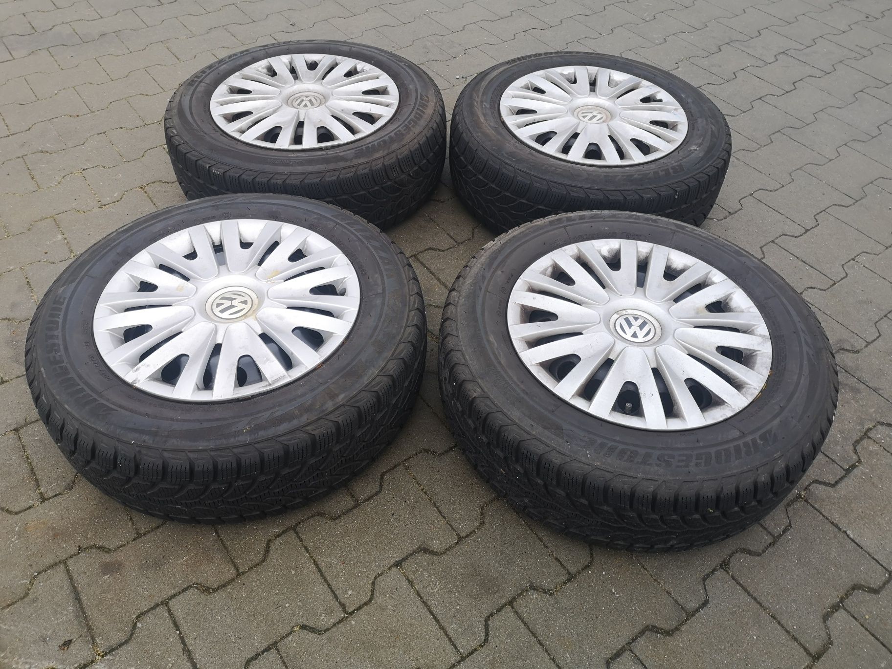 Golf V OPONY ZIMOWE 195/65r15 + FELGI Golf Vl Touran A3 A4 KOŁA ZIMA