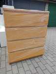 Komoda ikea malm 4 szuflady jasny brąz