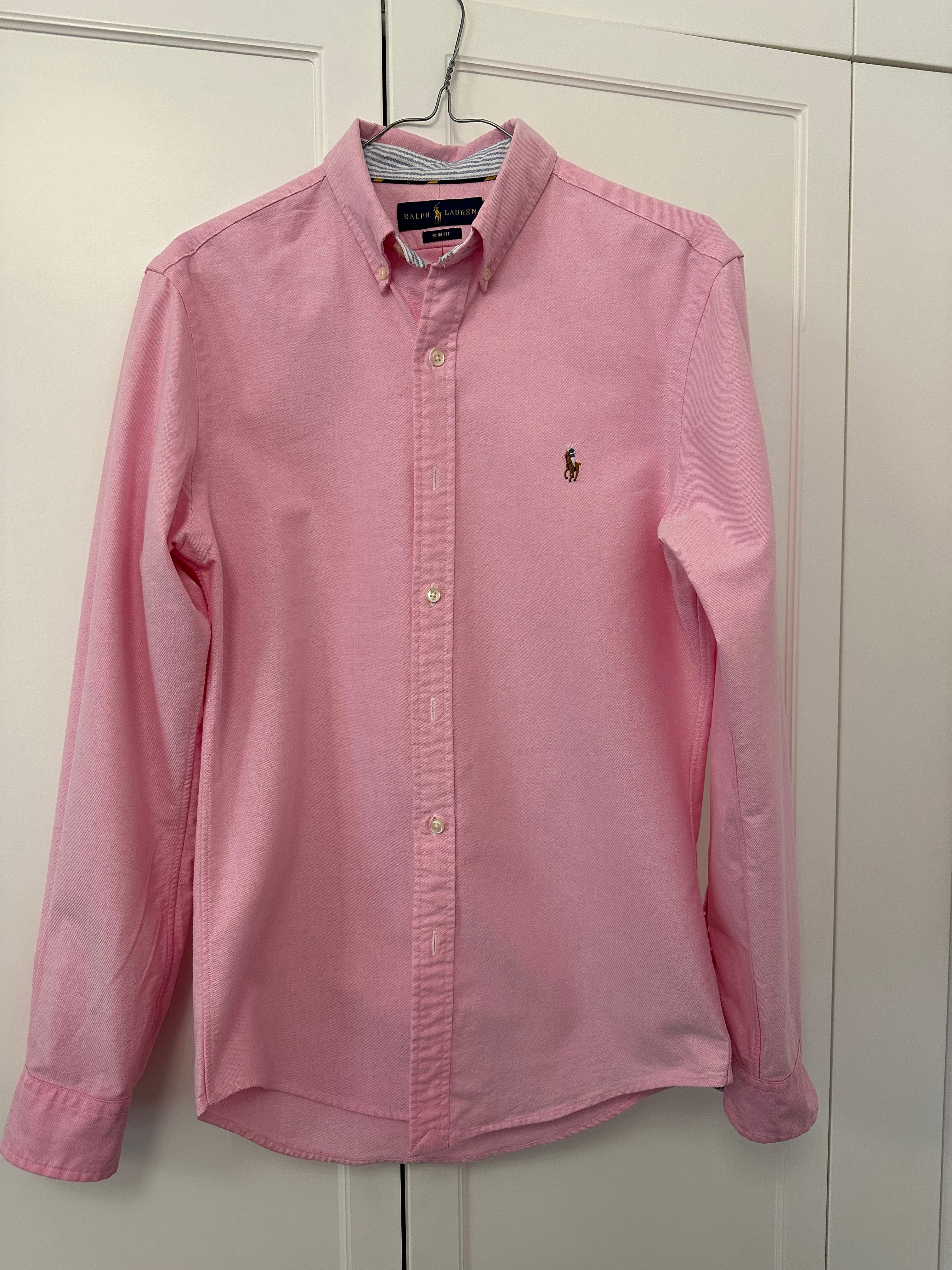 Koszula męska Polo Ralph Lauren, slim fit, S, różowa