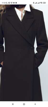 Taliowany płaszcz wełniany nowy  r.38 Zara