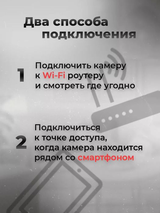 Мини WiFi камера 2Мп с удаленым просмотром онлайн