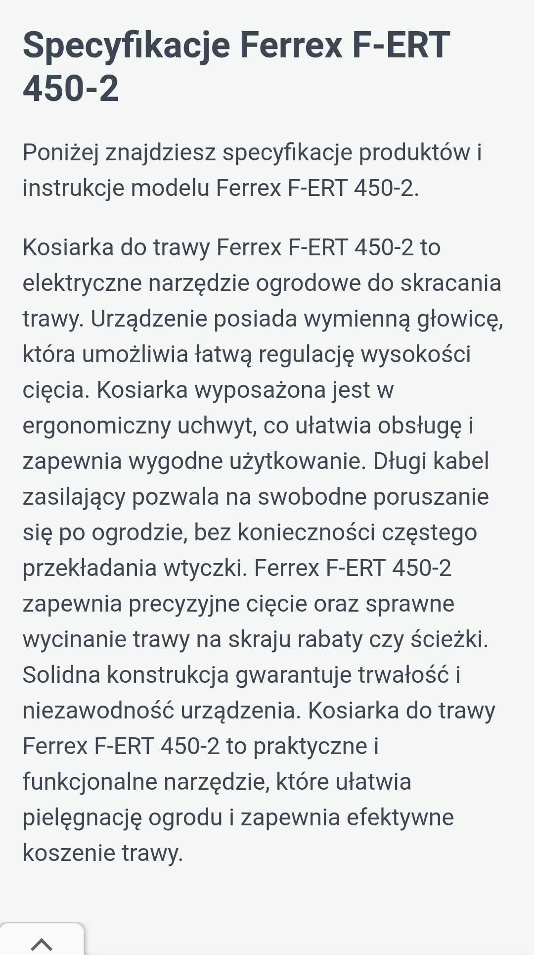 Kosiarka podkaszarka elektryczna FERREX