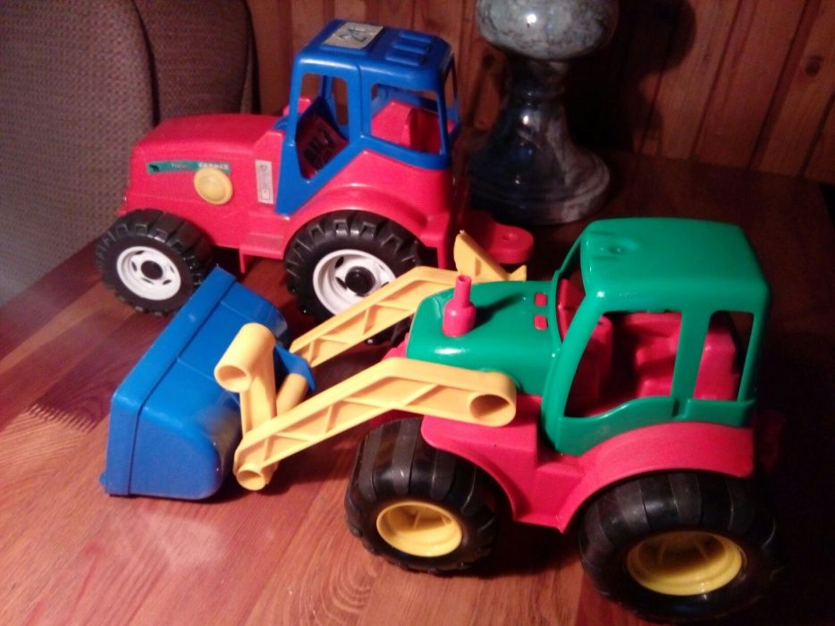 PRL stare zabawki Wader- traktor, koparka