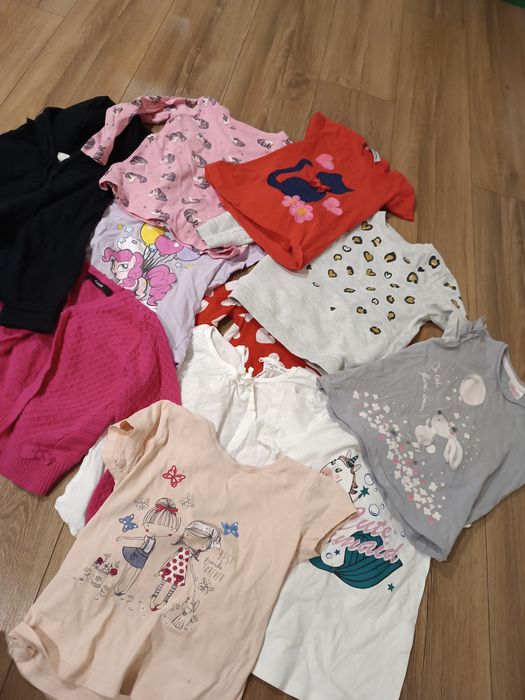 Bluzeczki z długim i krótkim rękawem r. 98-104