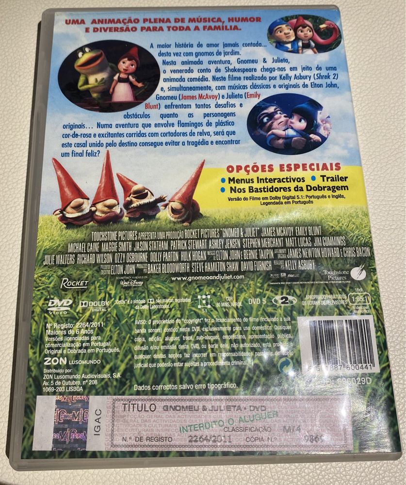 Dvd “Gnomeu & Julieta”