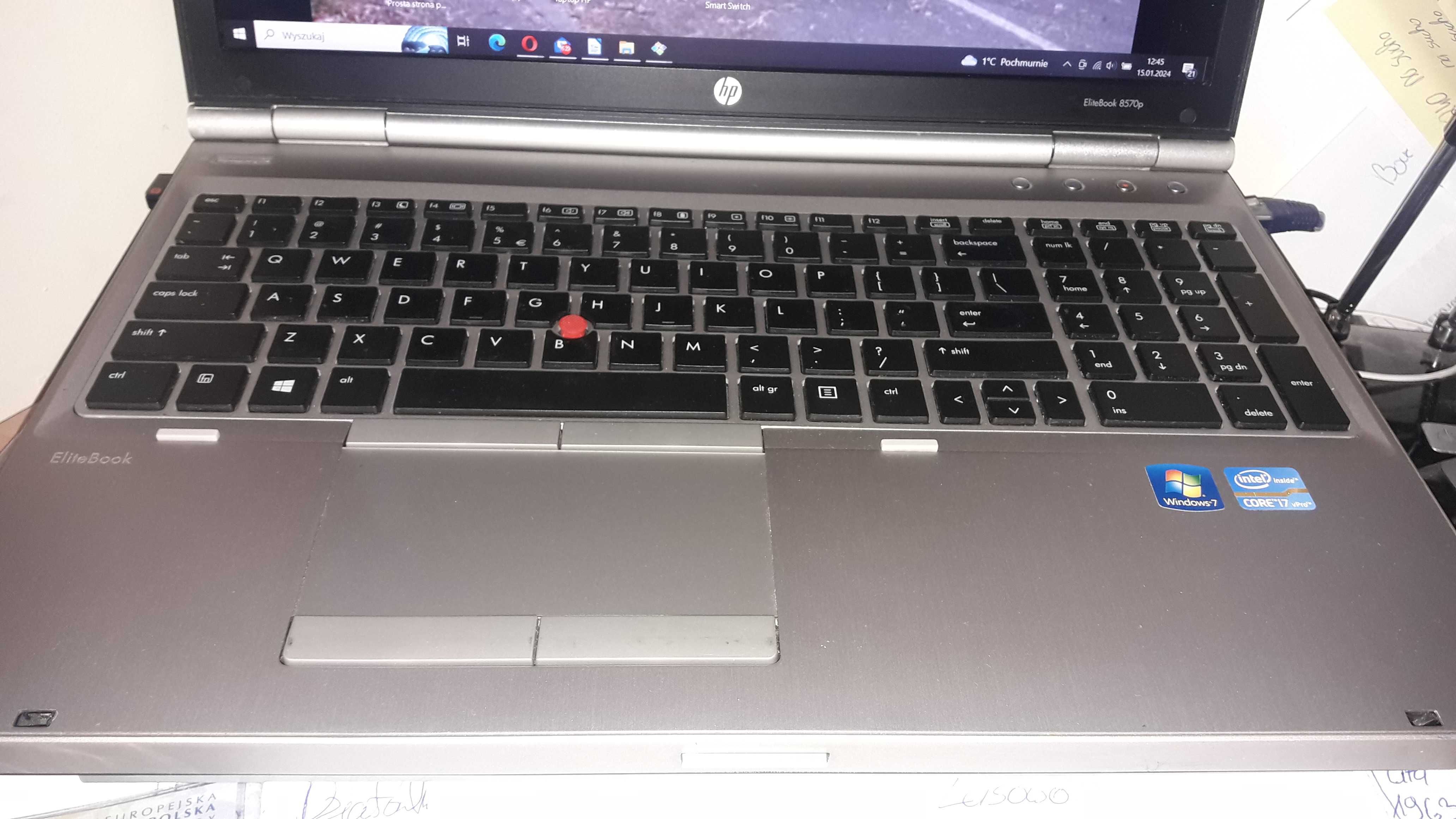 Laptop HP EliteBook 8570p i7 15,6 cala