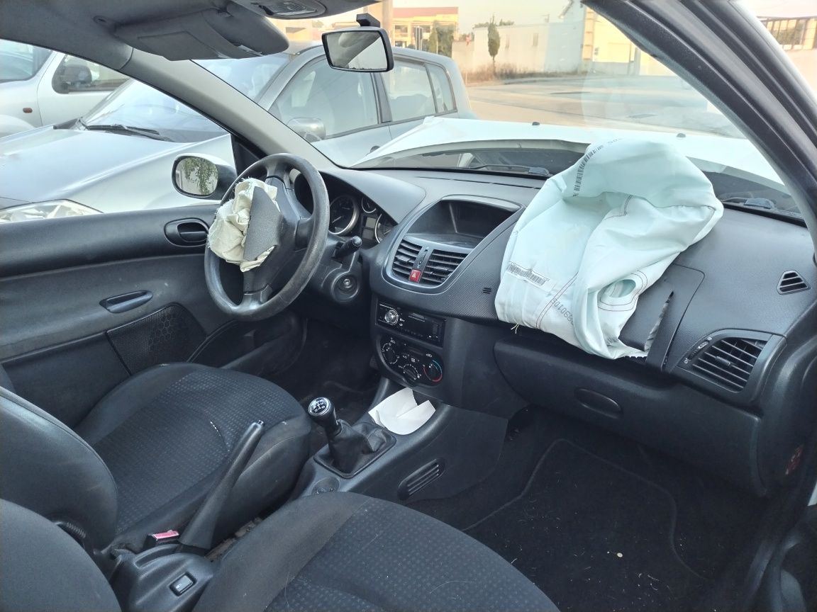 Peugeot 206 plus van acidentada
