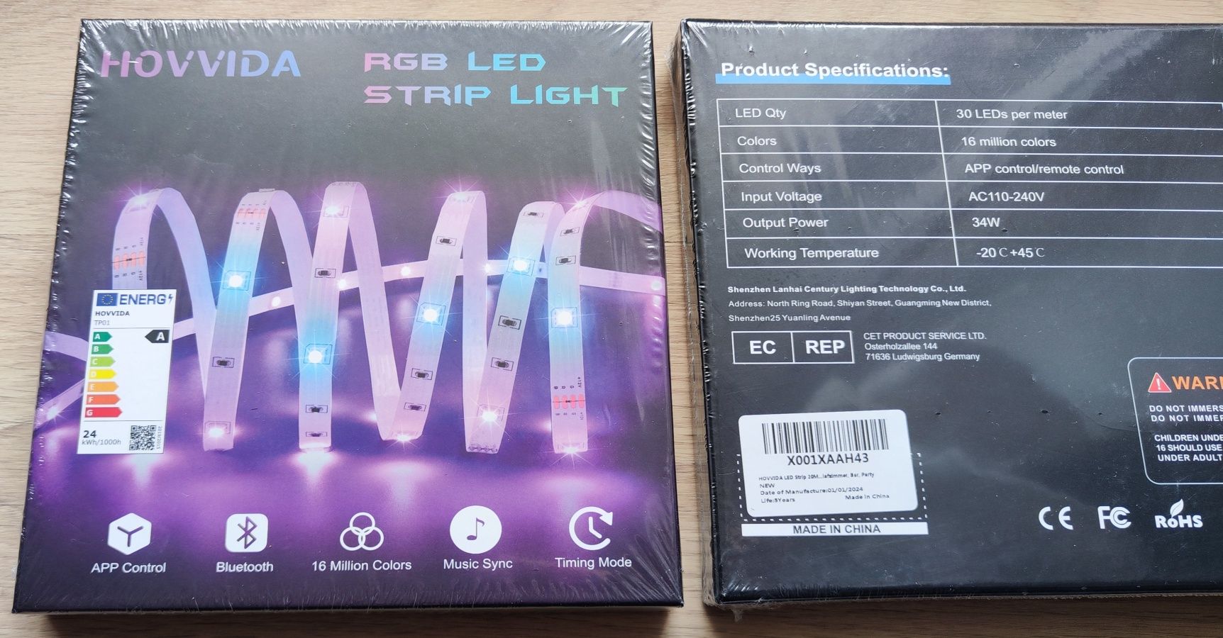 Luz Tira / Fita LED RGB 15 ou 20 metros / comando + Bluetooth - NOVAS