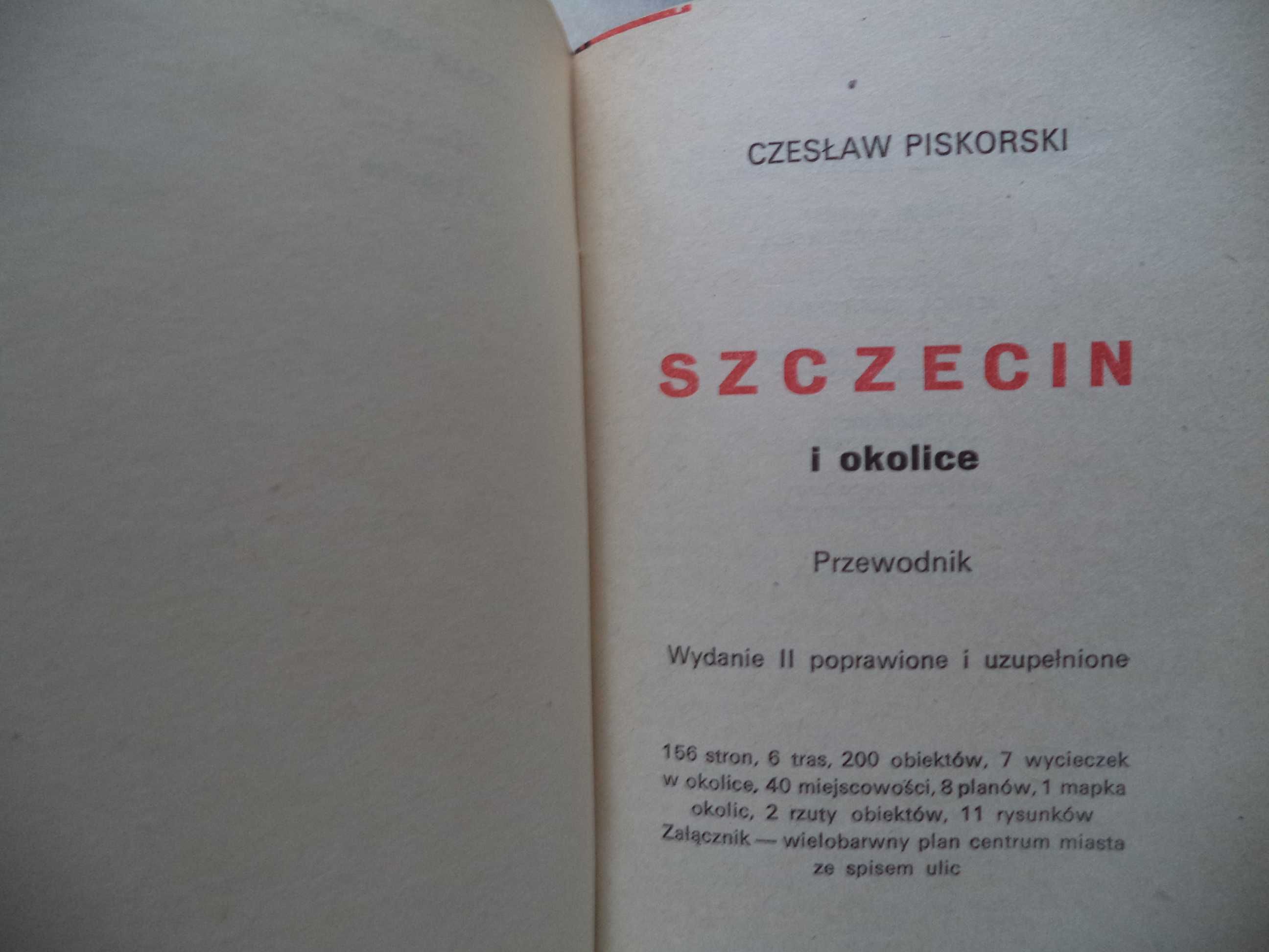 Szczecin i okolice przewodnik 1977 Czesław Piskorski