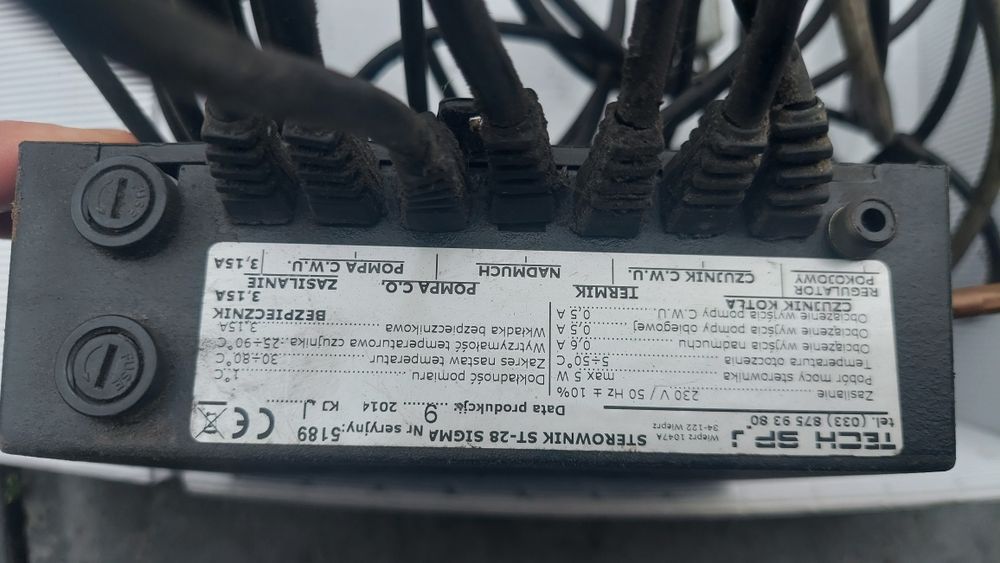 Sterownik kotła zasypowego Tech ST-28 do pompy CO CWU Wentylatora