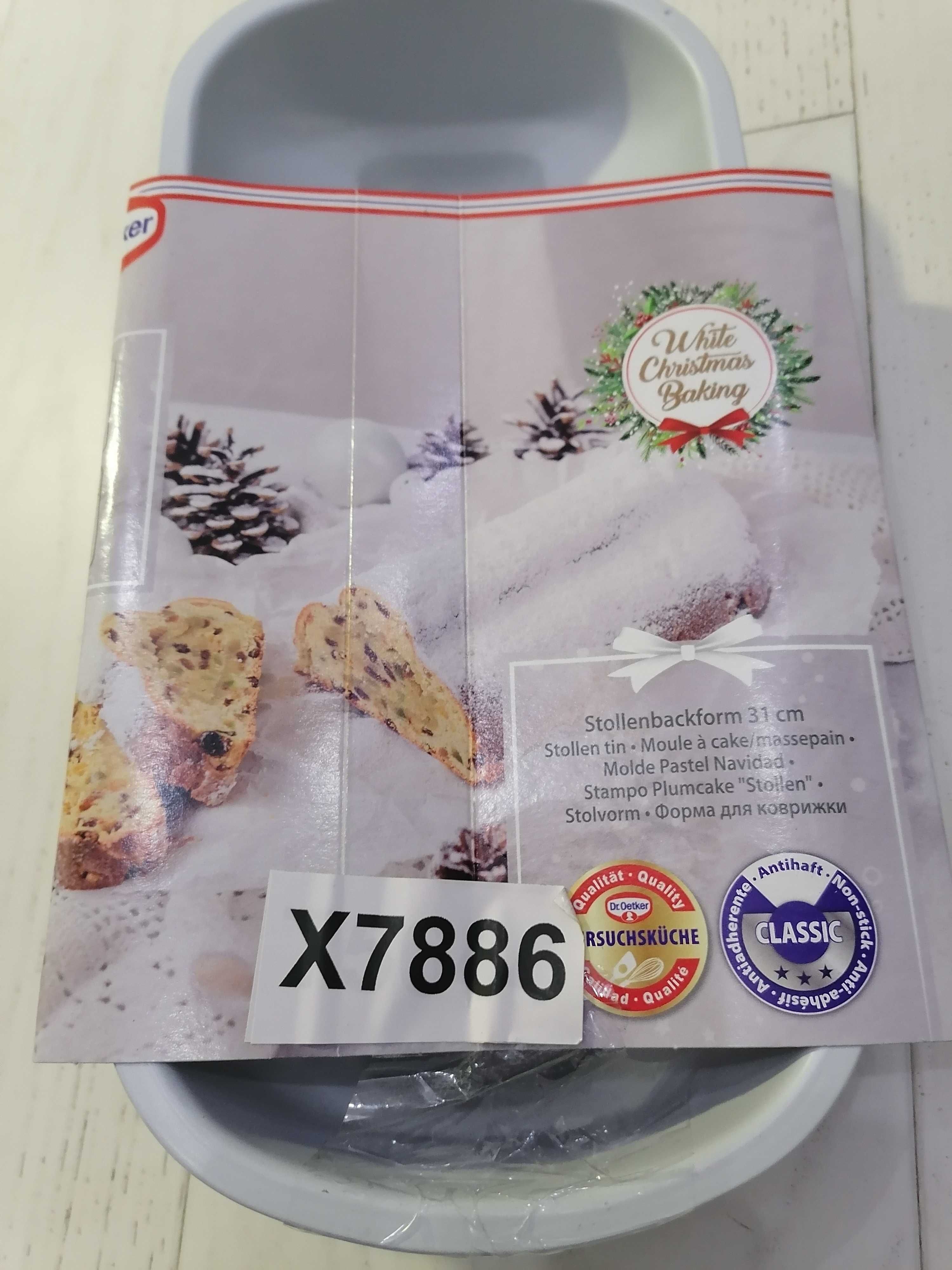 Dr. Oetker Stalowa forma na chałkę keks White Christmas Baking 31x15,5