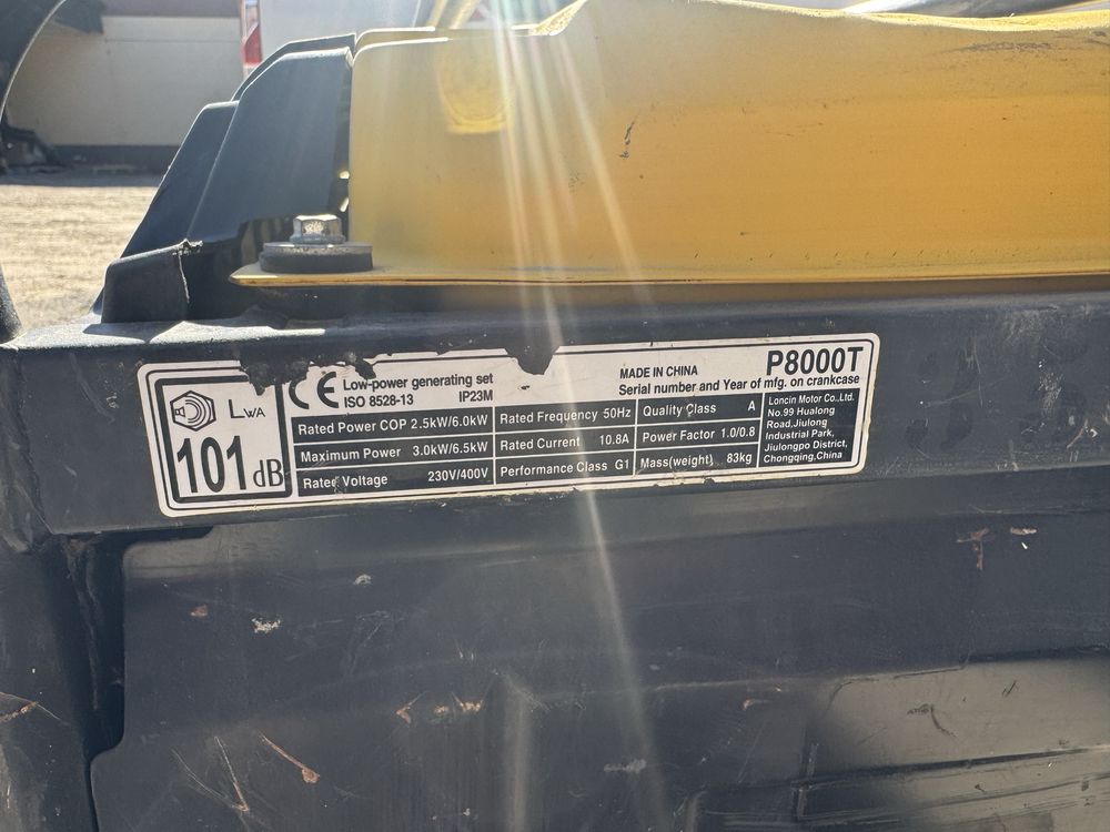 Agregat prądotwórczy Atlas Copco P8000T AVR 6,5kw stan bdb