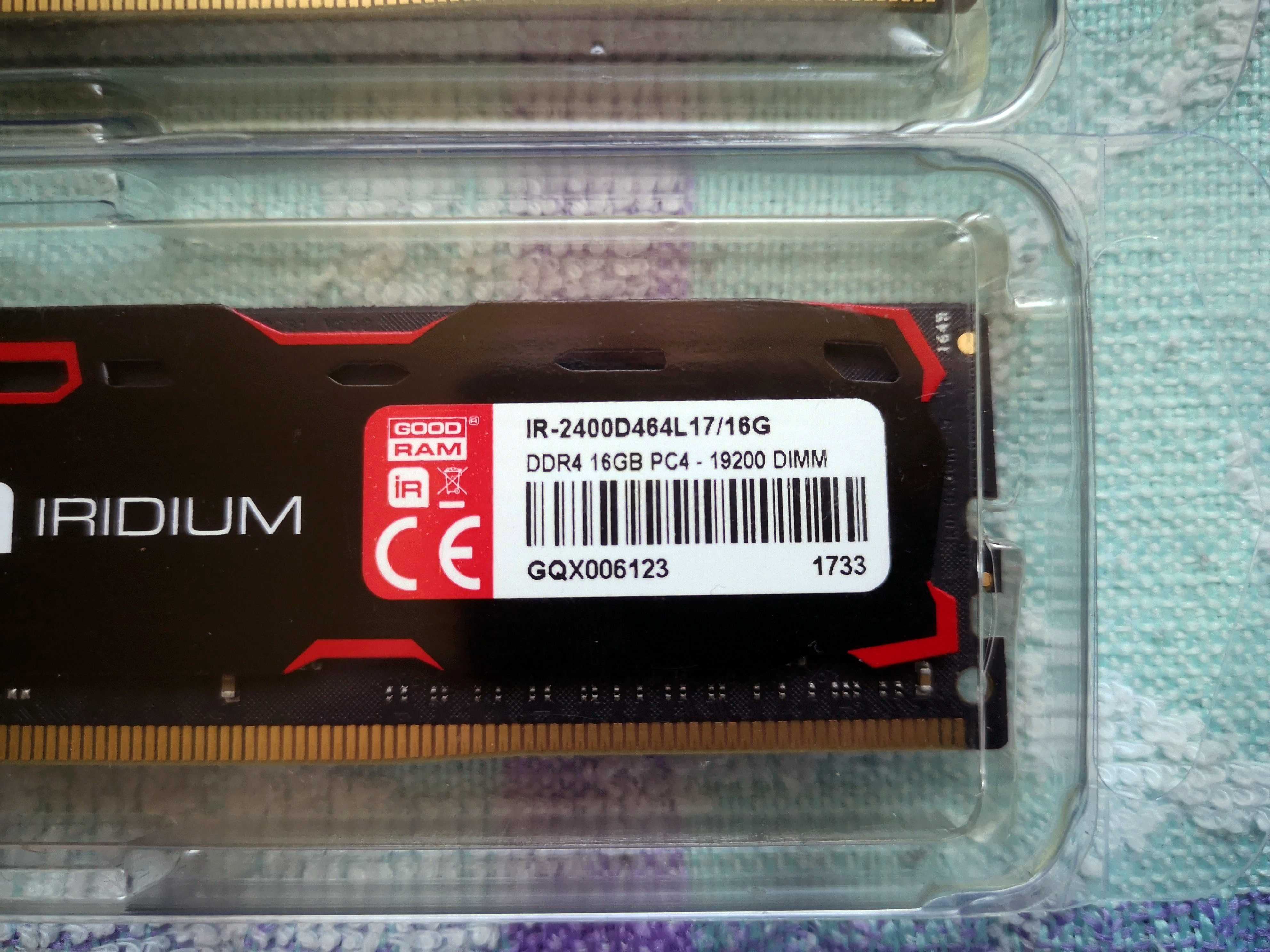 Оперативна пам'ять DDR4 Goodram Iridium 32Gb 2x16Gb 2400 MHz